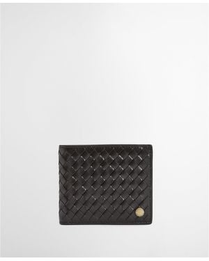 Barbour Farne Woven Leather Wallet - Black