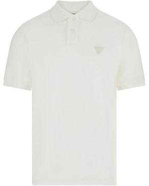 Guess Manfredi Short Sleeve Polo Shirt - White