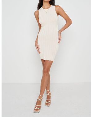 Pretty Lavish P Auden Rib Mini Dress - White