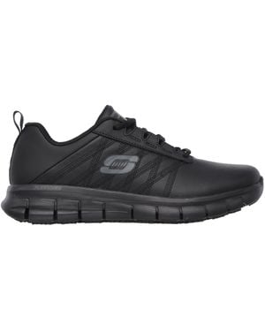 Skechers Lace Up Athletic W Sr Outsole Non Slip Shoes - Black