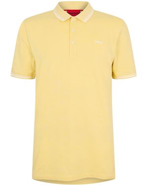 HUGO Short Sleeve Polo Shirt - Yellow