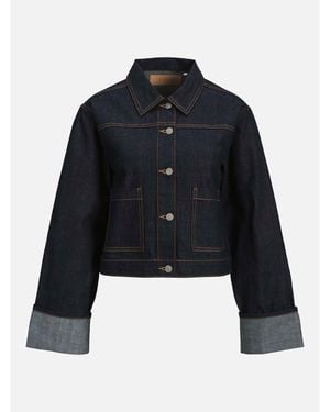 JJXX Fold Up Denim Jacket - Blue