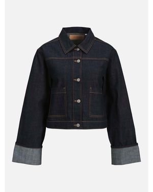 JJXX Fold Up Denim Jacket - Blue
