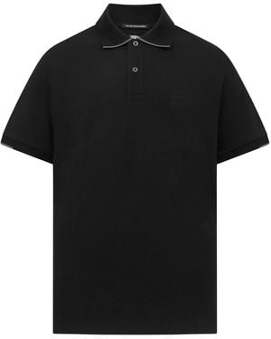 CP COMPANY METROPOLIS Short Sleeve Polo Shirt - Black