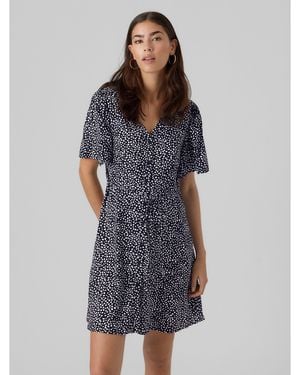 Vero Moda Alba Wrap Dress - Blue