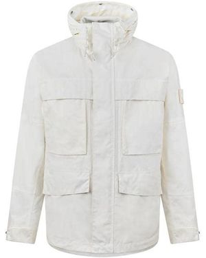 Stone Island Ghost Vent Hooded Jacket - White