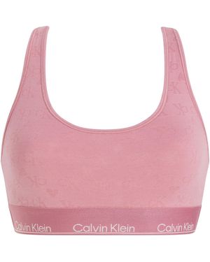 Calvin Klein Modern Cotton Logo Bralette - Pink