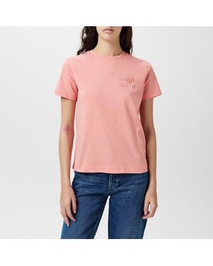 GANT Tonal Shield T-Shirt - Red