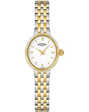 Rotary Ladies Cocktail Two Tone Ss Bracelet Watch - Metallic