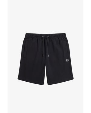 Fred Perry Fleece Jogger Shorts - Black