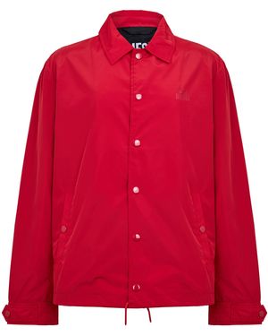 DIESEL Coal Print Bomber Jacket - Red