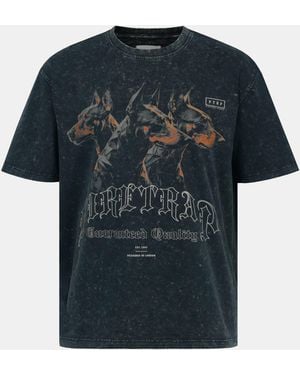 Firetrap Wash Cotton Short Sleeve T-Shirt - Blue
