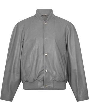 Fear Of God Leather Jacket - Grey