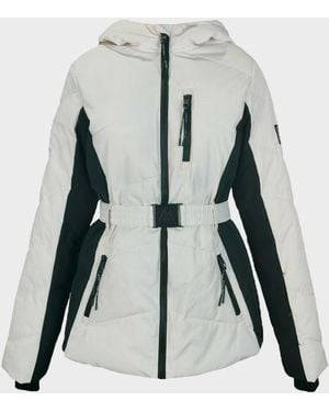 Jack Wills Hooded Puffer Waterproof Windproof Insulated Ski Jacket - Grey