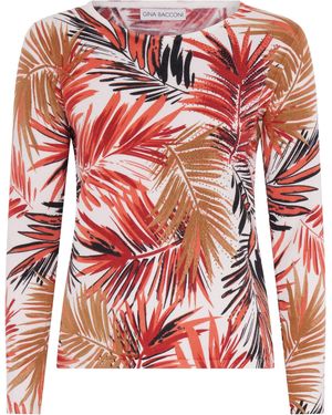 Gina Bacconi Nanette Printed Jumper - Red