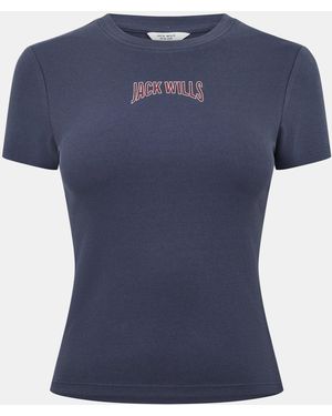 Jack Wills Graphic Baby Slim Fit T-Shirt - Blue