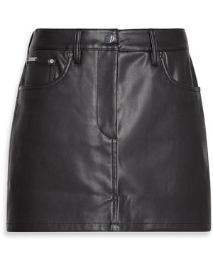 Calvin Klein Leather Mini Skirt - Black