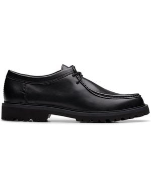 Clarks Moc Toe Formal Shoes - Black