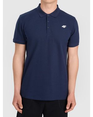 4F Cotton Short Sleeve Polo Shirt - Blue