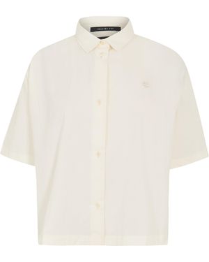 Timberland Collared Neck Short Sleeve Relaxed Fit Shirt - White