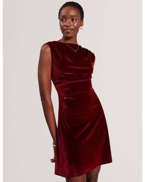 Ted Baker Ted Min Velvet Dress Ld64 - Red