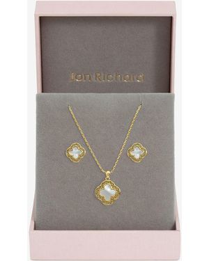 Jon Richard Mother Of Pearl Clover Set - Grey