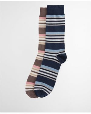 Barbour Summer Stripe 2-Pack Socks - Blue