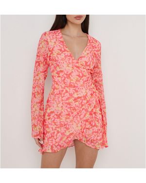 Pretty Lavish Jesca Wrap Mini Dress - Pink