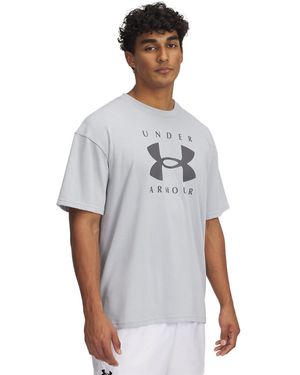 Under Armour Heavyweight Branded Short Sleeve T-Shirt - White