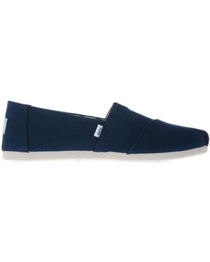 TOMS Cotton Alpargata Espadrille Court Shoes - Blue