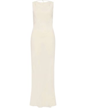 St. Agni Draped Cowl Maxi Dress - White