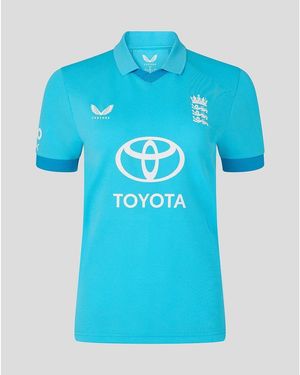 Castore 26/27 England Cricket Odi Long Sleeve Shirt - Blue