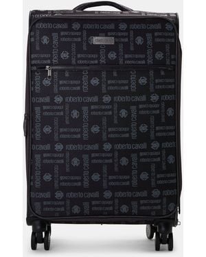Roberto Cavalli Jacquard Soft Suitcase - Black
