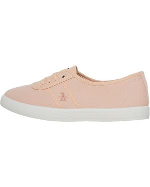 Original Penguin Sabre Canvas Trainers - Pink