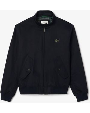 Lacoste Twill Cotton Long Sleeve Harrington Jacket - Blue