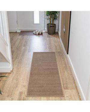 JVL Antarra Machine Washable Entrance Runner - Brown