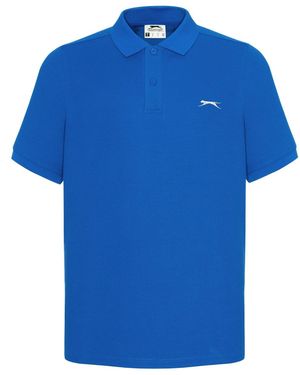 Slazenger 1881 Plain Polo Shirt - Blue