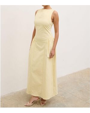 Pretty Lavish Sylvie Slash Neck Long Midaxi Dress - Natural