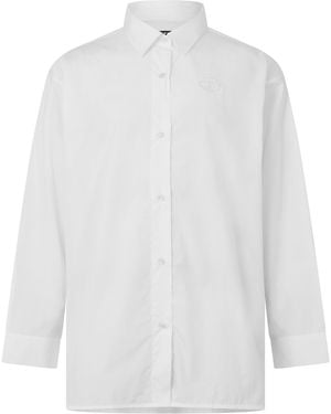 DIESEL C-Bruce-B Long Sleeve Plain Shirt - White