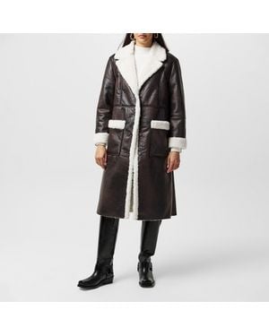 French Connection Arizona Asymmetric Zip Aviator Jacket - Black