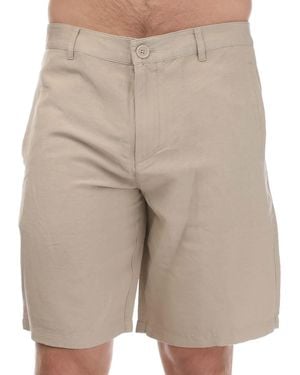 ARMANI EXCHANGE Linen Rayon Twill Shorts - Natural