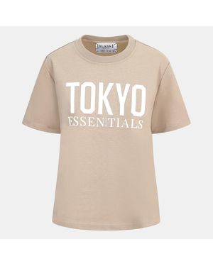 Blank Essentials Tokyo Cotton Short Sleeve Oversized Fit T-Shirt - Natural