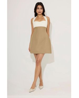 Odd Muse Halter Mini Dress - Natural