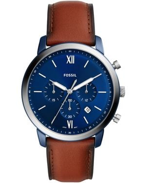 Fossil Neutra Chrono Stainless Steel Fashion Analogue Quartz Watch - Blue