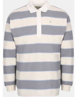 Jack Wills Cotton Polo Neck Long Sleeve Oversized Fit T-Shirt - Grey