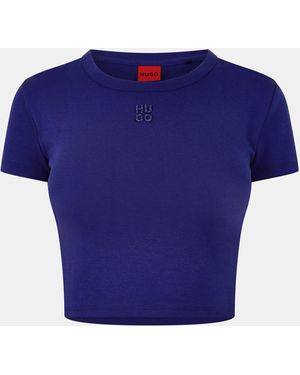 HUGO Delanor Crop Top - Blue