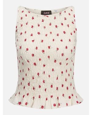 JJXX Smock Peplum Top - Pink