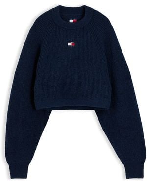 Tommy Hilfiger Tj Bdg Alpaca Knit Ld64 - Blue