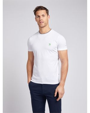 U.S. POLO ASSN. Uspa Life Double Horsemen Regular Fit T-Shirt - White