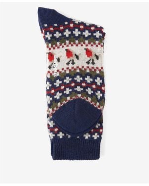 Barbour Robin Fair Isle Socks - Blue